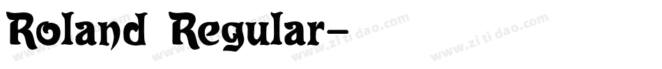 Roland Regular字体转换